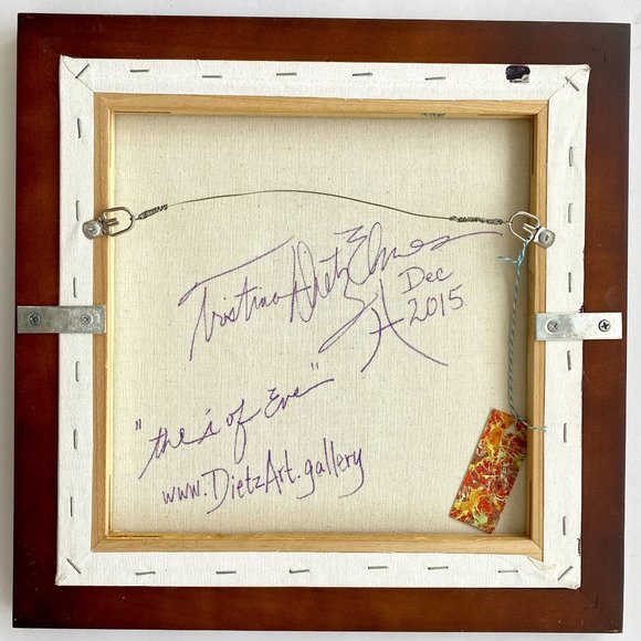 The I of Eve - Original Art Mixed Media Painting by Tristina Dietz Elmes 14"x14" - Picture 10 of 10